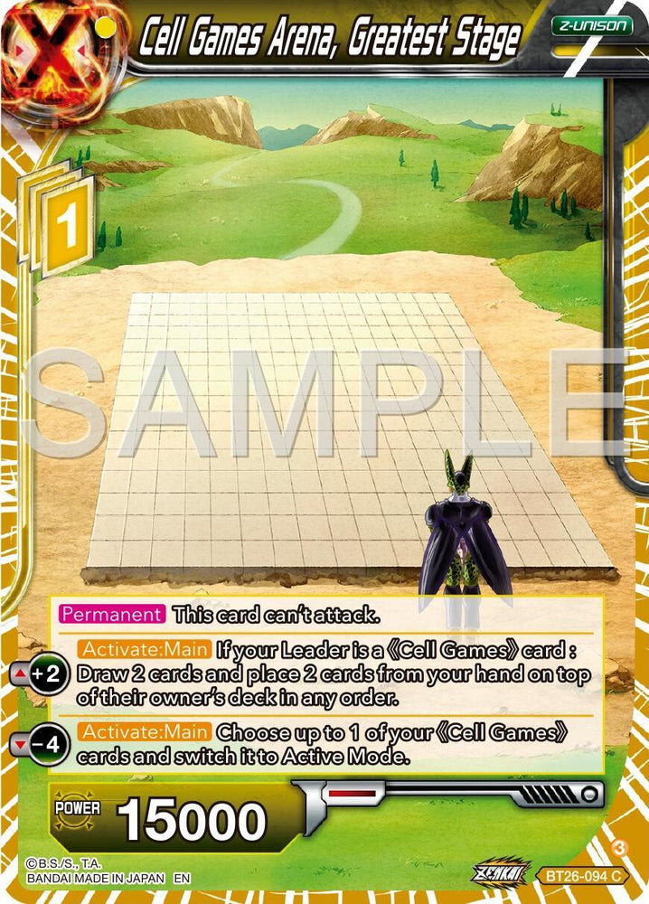 Cell Games Arena, Greatest Stage (BT26-094) [Ultimate Advent] (ONLINE ORDER ONLY)