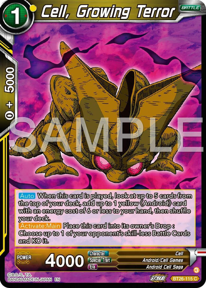 Cell, Growing Terror (BT26-115) [Ultimate Advent] (ONLINE ORDER ONLY)