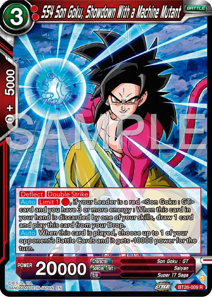 SS4 Son Goku, Showdown With a Machine Mutant (BT26-009) [Ultimate Advent] (ONLINE ORDER ONLY)