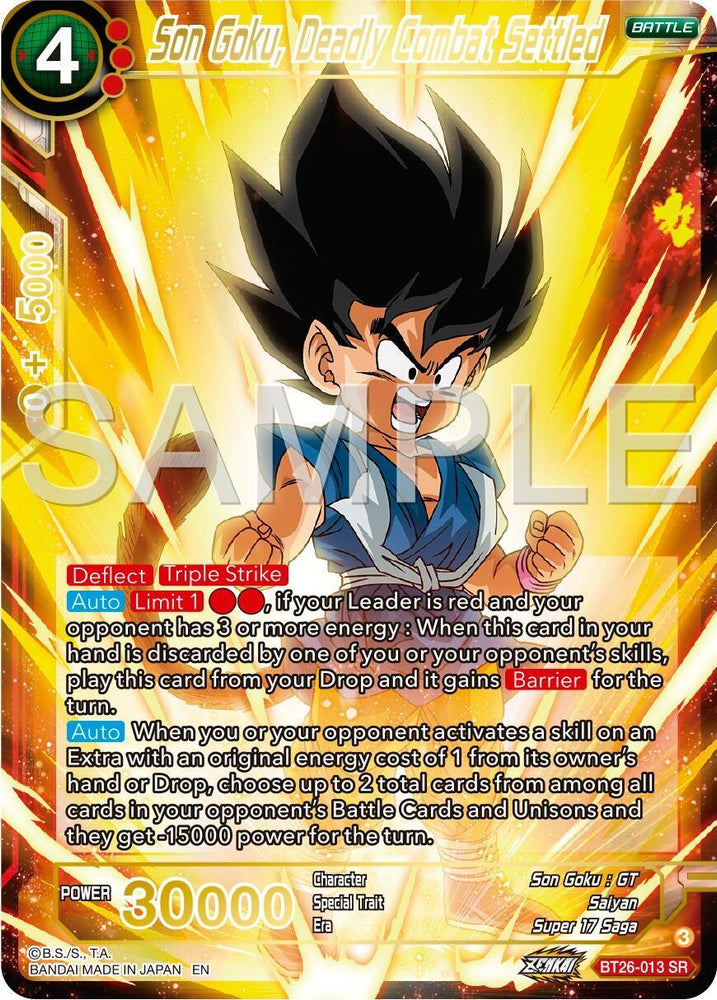 Son Goku, Deadly Combat Settled (BT26-013) [Ultimate Advent] (ONLINE ORDER ONLY)