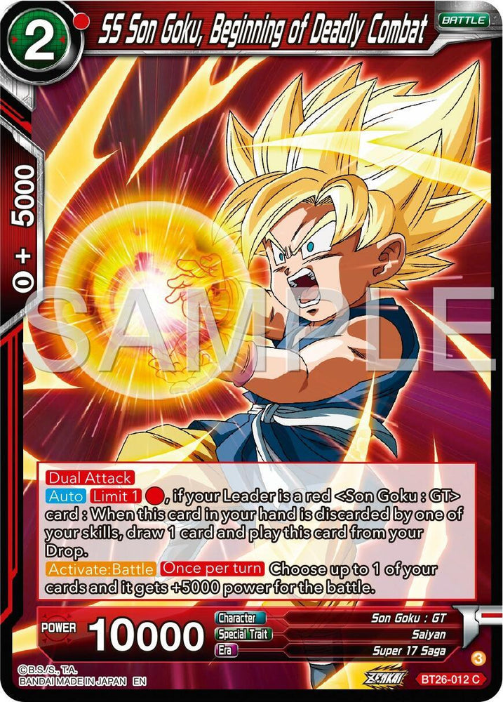SS Son Goku, Begining of Deadly Combat (BT26-012) [Ultimate Advent] (ONLINE ORDER ONLY)