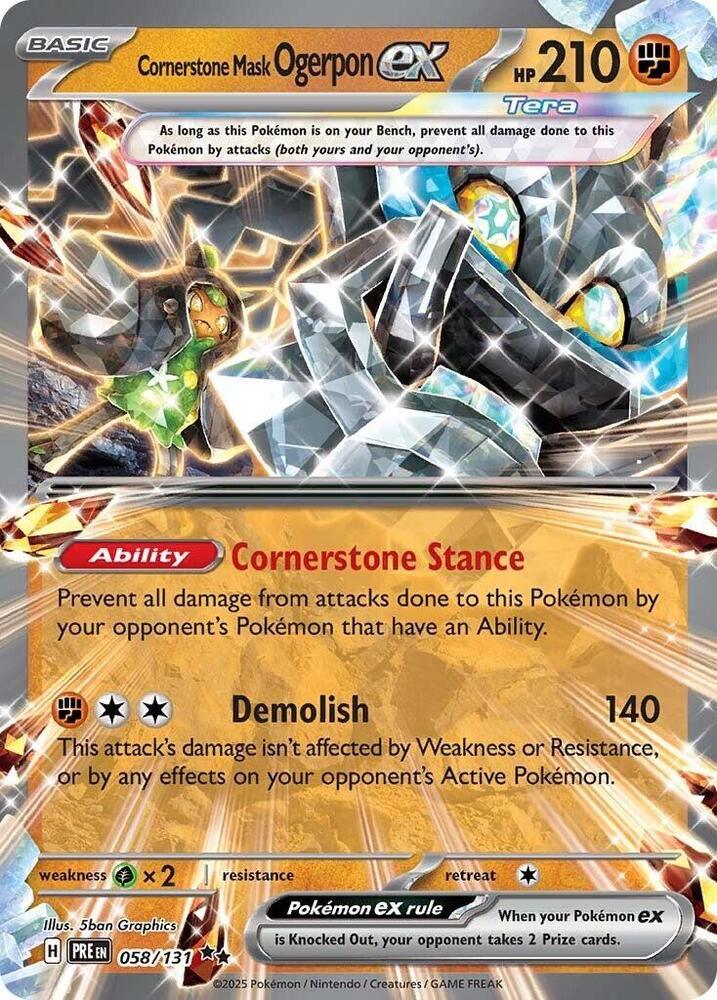 Cornerstone Mask Ogerpon ex (058/131) [Scarlet & Violet: Prismatic Evolutions] (Online Only)