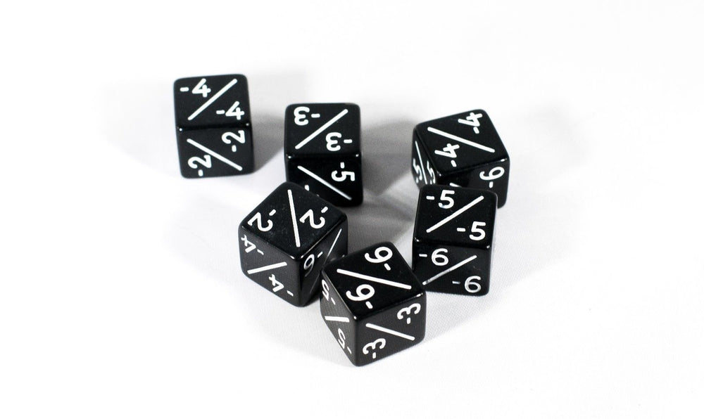Black D6 MTG -1/-1 Counter Dice - Magic: The Gathering DnD d6 Stats (Sold Per Die) (Online Only)
