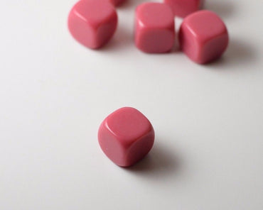 (Sold by Piece) Blank Pink Dice / Counting Cubes 16mm D6 Square RPG Gaming Dice DIY (Online Only)