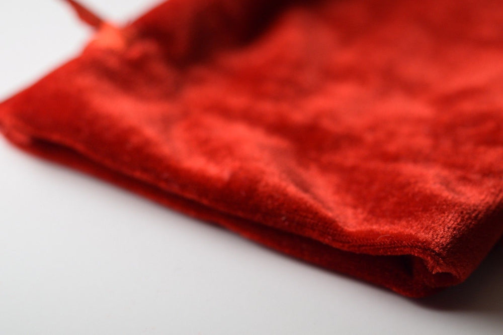 Red Large Soft Velvet 4" x 6" Gift Bag Cards RPG Game Dice Bag Counter Pouch (Online Only)
