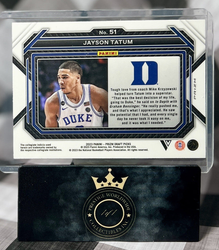 Jayson Tatum 2022 Panini Prizm Draft Picks Purple Wave Variation #51 Duke & BOS (ONLINE ORDER ONLY)