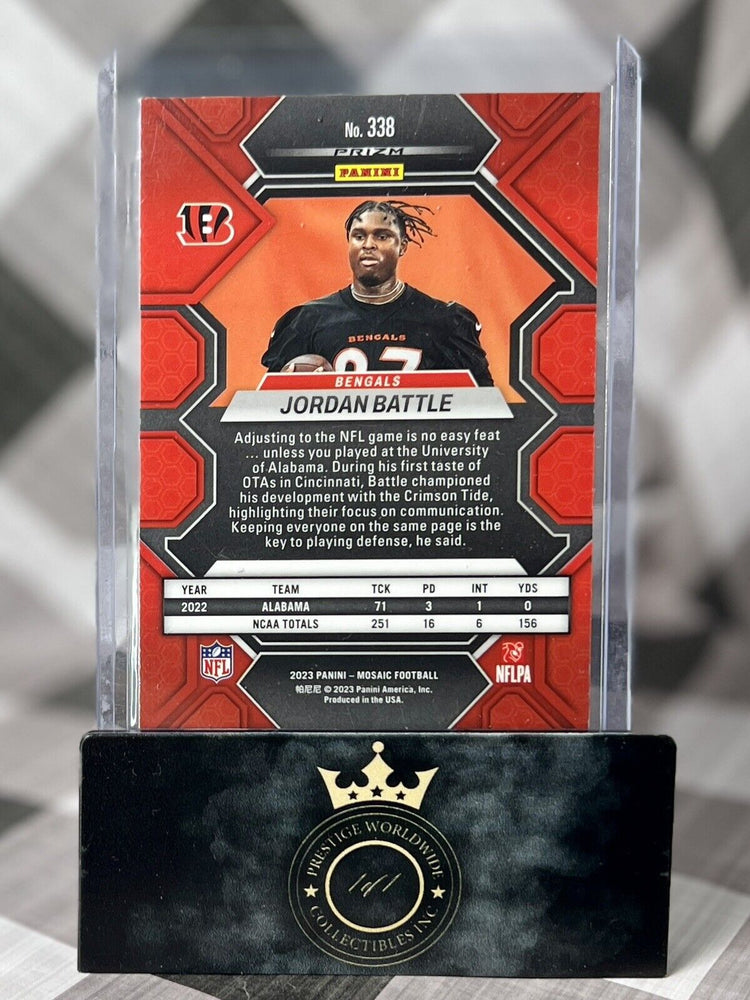 Jordan Battle 2023 Mosaic Blue Reactive Rookie #338 Cincinnati Bengals RC (ONLINE ORDER ONLY)