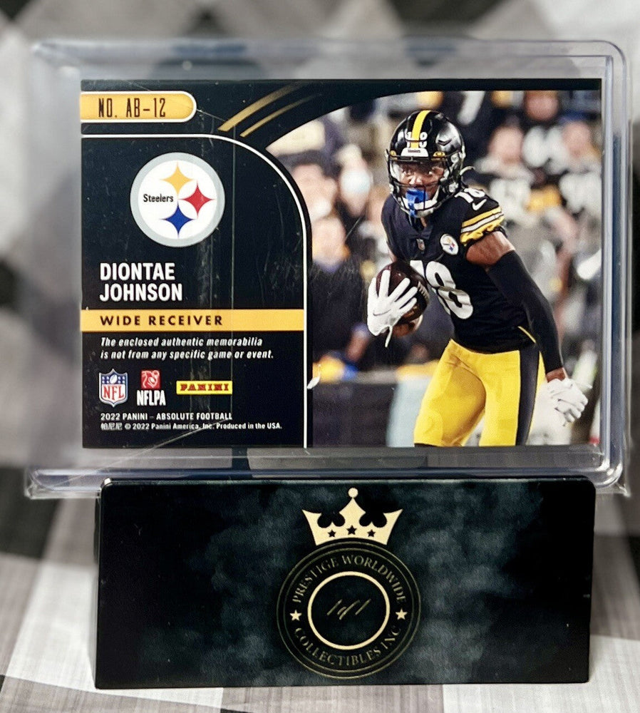Diontae Johnson 2022 Panini Absolute Burners Patch #AB-12 Pittsburgh Steelers SP (ONLINE ORDER ONLY)