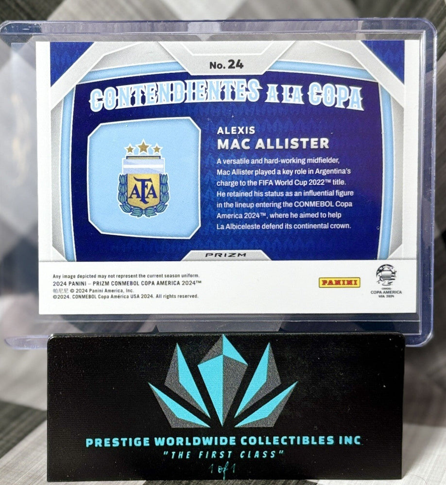 Alexis Mac Allister 2023-24 Prizm Copa America Contendientes Silver #24 ARG (ONLINE ORDER ONLY)