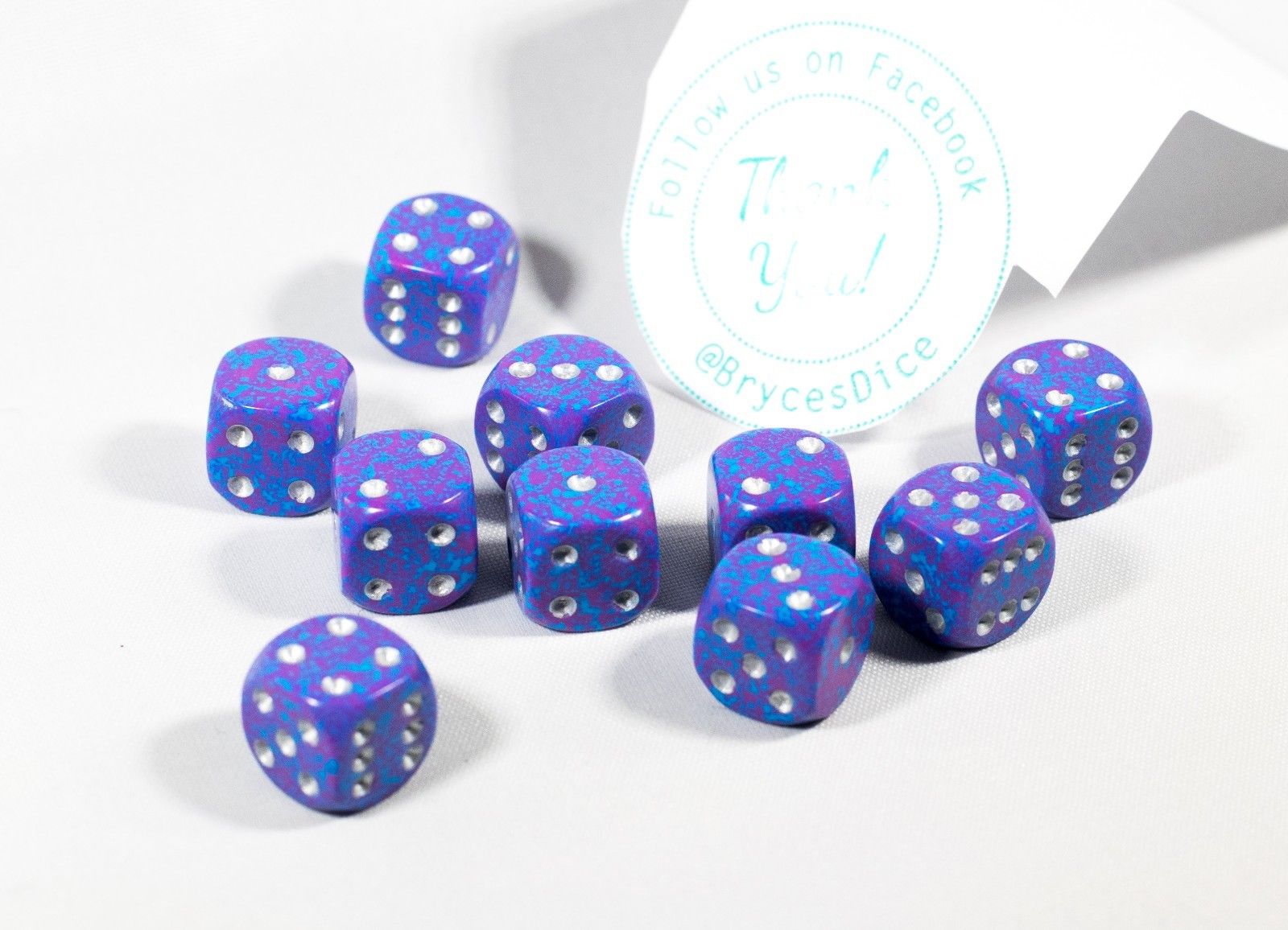 New Silver Tetra Dice with Silver Pips 12mm D6 RPG Dice (10) Yahtzee by Chessex (Online Only)