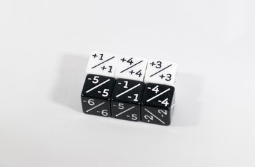 White & Black D6 MTG +1 & -1 Counter Dice - 6 Pack - Magic: The Gathering DnD (Online Only)