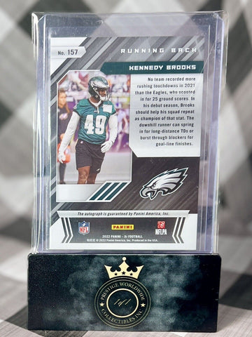 Kennedy Brooks 2022 Panini XR Rookie Auto /199 #157 Philadelphia Eagles SP (ONLINE ORDER ONLY)