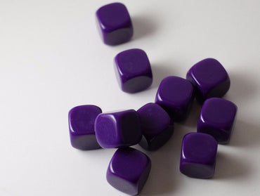 (Sold by Piece) Blank Purple Dice / Counting Cubes 16mm D6 Square RPG Gaming Dice DIY (Online Only)