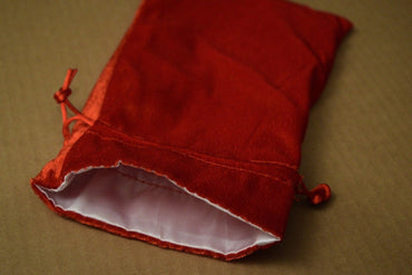 NEW Large Red Velvet RPG Game Dice Bag w/ White Satin Lining Counter Pouch Gift (Online Only)