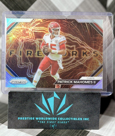 Patrick Mahomes II 2023 Panini Prizm Fireworks Silver #F-2 KC Chiefs SP (ONLINE ORDER ONLY)