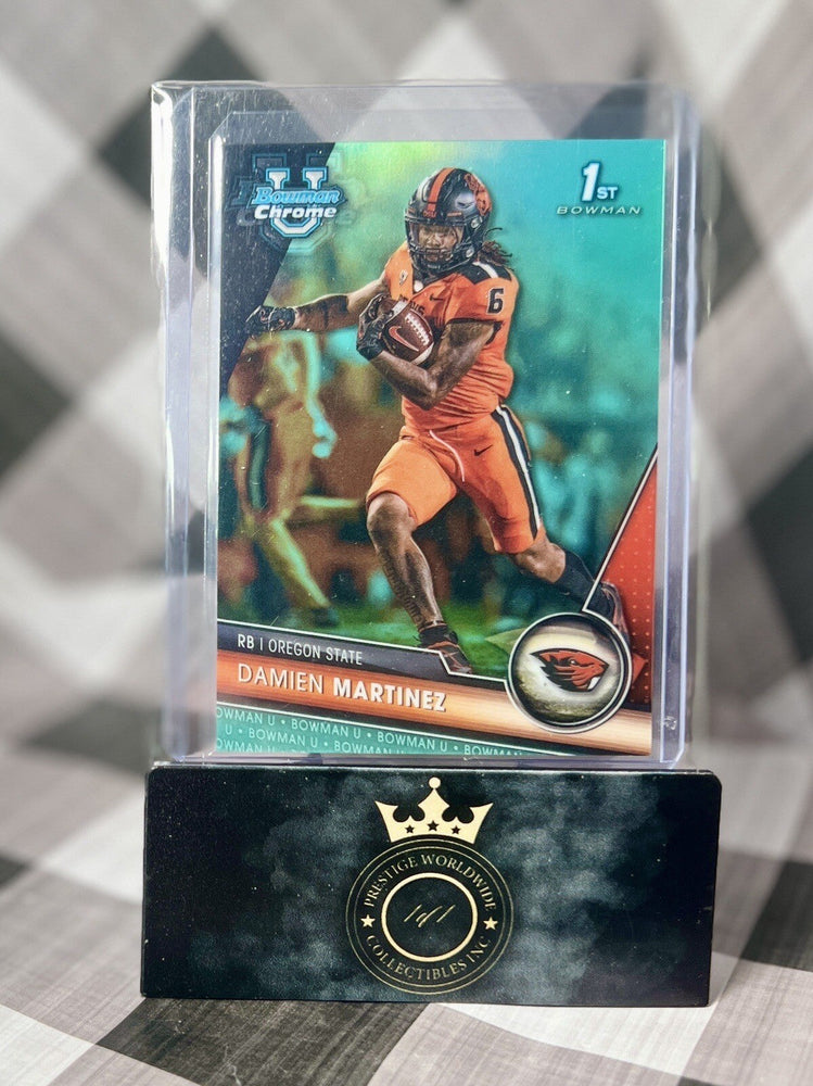 Damien Martinez 2023 Bowman Chrome U Green Shimmer Refractor /99 #193 Oregon St (ONLINE ORDER ONLY)