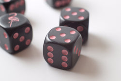 NEW  Black Dice with Pink Flamingo Dice 6 Sided Bunco RPG Game D6 16mm Roll (sold per piece) (Online Only)