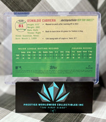 Oswaldo Cabrera 2023 Topps Chrome Platinum Orange Toile Rookie /25 #81 NYY RC (ONLINE ORDER ONLY)