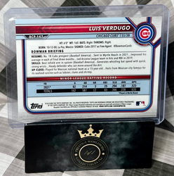 Luis Verdugo 2022 Bowman Chrome 1st Fuscia Wave /199 #BCP-147 - Cubs (ONLINE ORDER ONLY)