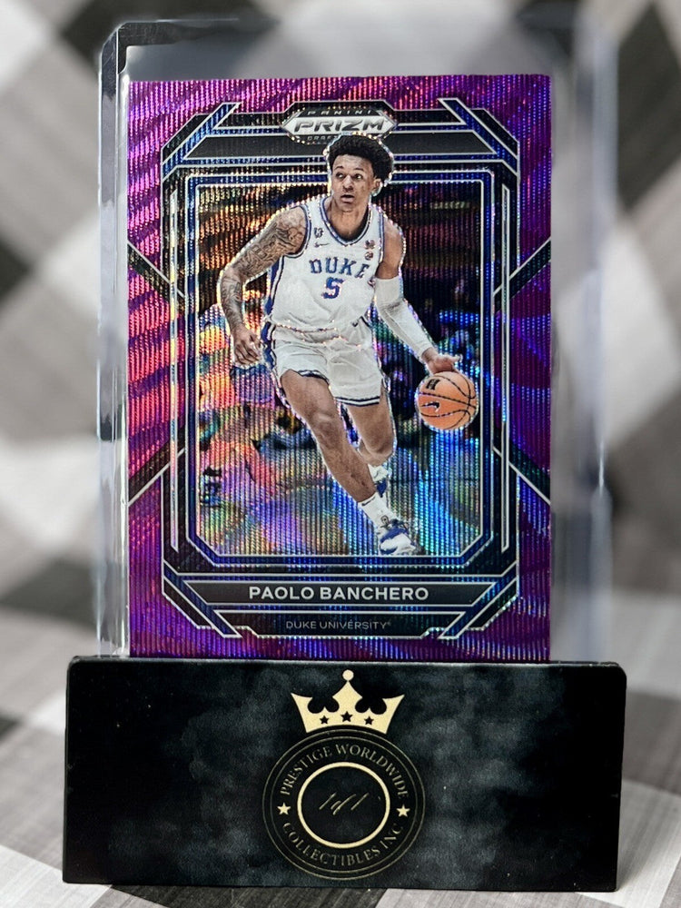 Paolo Banchero 2023 Prizm Draft Picks Purple Wave #74 Duke & Orlando Magic SP (ONLINE ORDER ONLY)