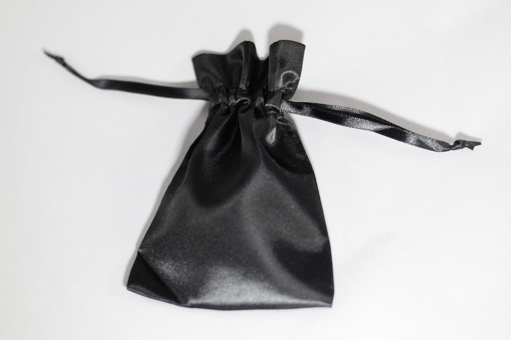 2 Pack of Large Black Satin Gift Bag Game Dice Bag Counter Pouch 4"x 6" (Online Only)