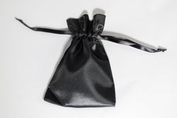 2 Pack of Large Black Satin Gift Bag Game Dice Bag Counter Pouch 4"x 6" (Online Only)