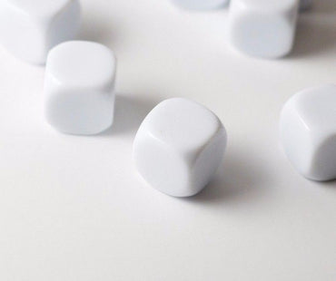 (Sold by Piece) Blank White Dice / Counting Cubes 16mm D6 Square RPG Gaming Dice DIY (Online Only)