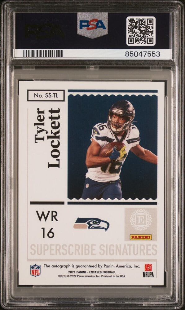 Tyler Lockett 2022 Panini Encased Superscribe /35 PSA 9 Auto 10 #SS-TL Seahawks (ONLINE ORDER ONLY)