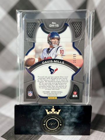 Davis Mills 2022 Panini Certified Dark Horses Mirror Red /99 #DH-15 Texans SP (ONLINE ORDER ONLY)