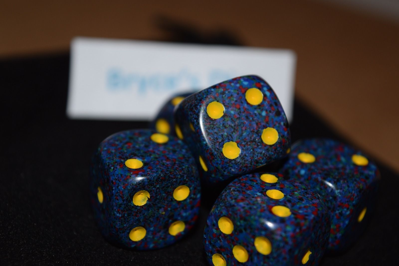 Twilight Speckled 16mm D6 RPG Chessex Dice Blue/ Yellow (Online Only)