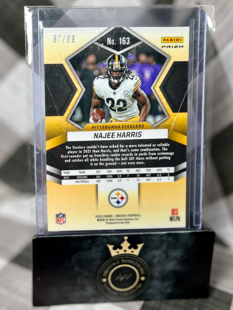 Najee Harris 2022 Mosaic Blue Mosaic Prizm /99 #163 Pittsburgh Steelers SP (ONLINE ORDER ONLY)