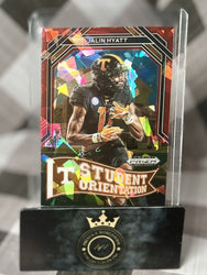 Jalin Hyatt 2023 Prizm Draft Picks Red Ice Student Orientation #SO-14 TEN & NYG (ONLINE ORDER ONLY)
