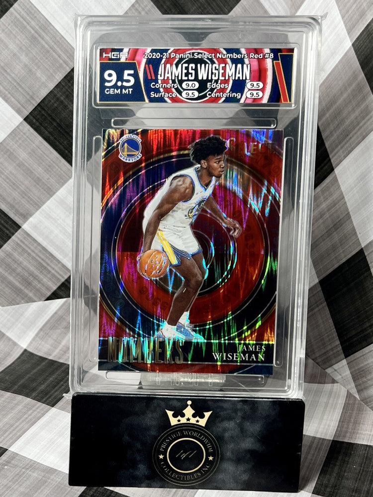 James Wiseman 2020-21 Select Rookie Red Flash Numbers #8 HGA 9.5 GS Warriors RC (ONLINE ORDER ONLY)