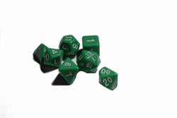 Green Opaque 7 Die Set Polyhedral Dice by BrycesDice RPG Magic D&D Unique Dragon (Online Only)