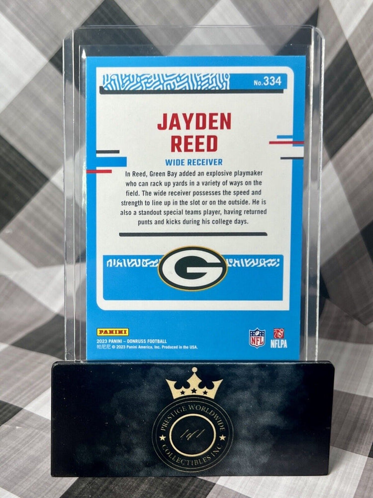 Jayden Reed 2023 Panini Donruss Rated Rookie #334 Green Bay Packers RC (ONLINE ORDER ONLY)