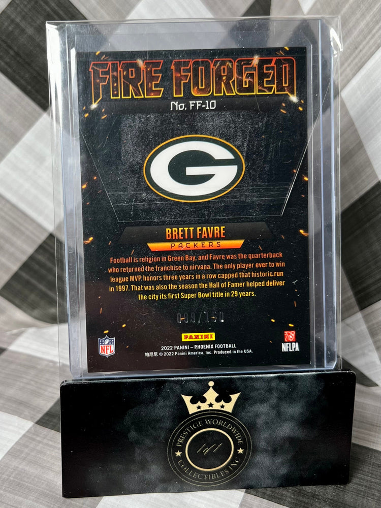 Brett Favre 2022 Phoenix Fire Forged Teal /199 #FF-10 Green Bay Packers (ONLINE ORDER ONLY)