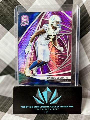 Darius Leonard 2019 Panini Spectra Neon Pink /25 #76 Indianapolis Colts SP (ONLINE ORDER ONLY)