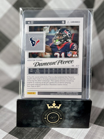 Dameon Pierce 2023 Panini Luminance Gold /250 #22 Houston Texans SP (ONLINE ORDER ONLY)