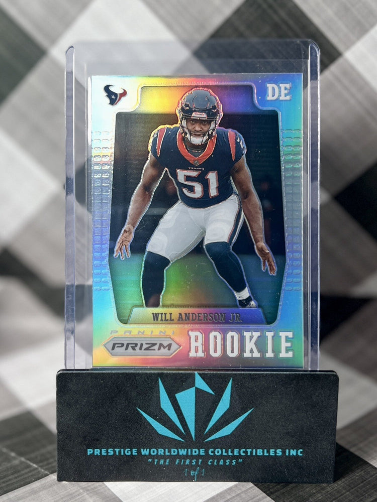 Will Anderson Jr 2023 Prizm Throwback Silver Rookie #PFR-3 Houston Texans RC (ONLINE ORDER ONLY)