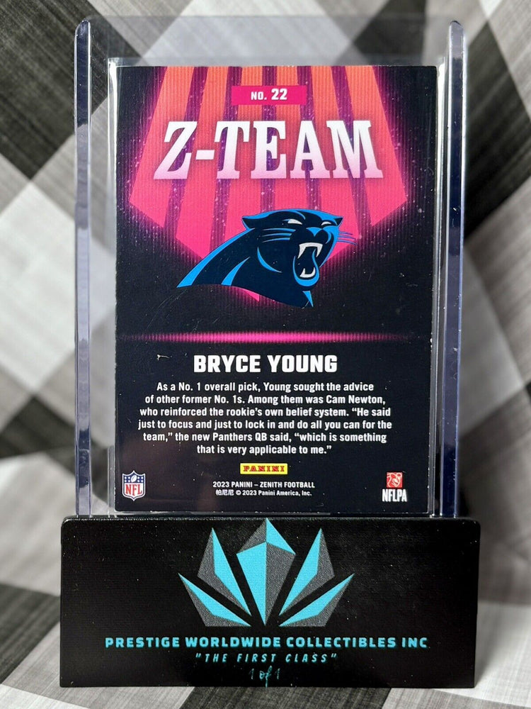 Bryce Young 2023 Panini Zenith Z-Team Rookie #22 Carolina Panthers RC (ONLINE ORDER ONLY)