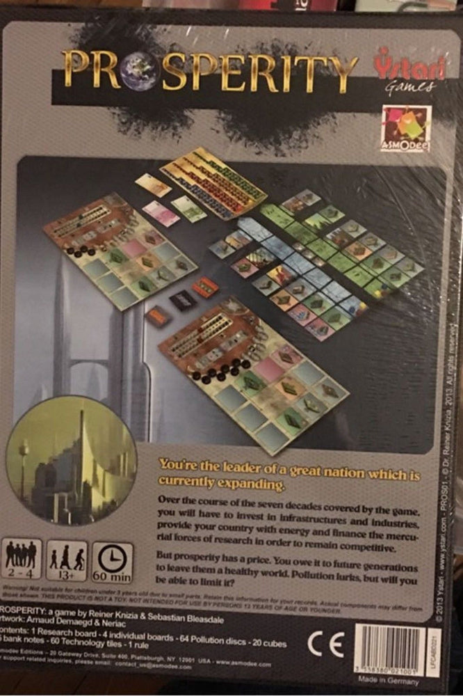 Asmodee Games: Prosperity Board Game (New) Made in Germany Ystari Brand New (Online Only)