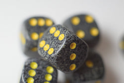 Urban Camo Speckled 16mm D6 Pipped | Sold Per Die (Black/Grey/Yellow) (Online Only)