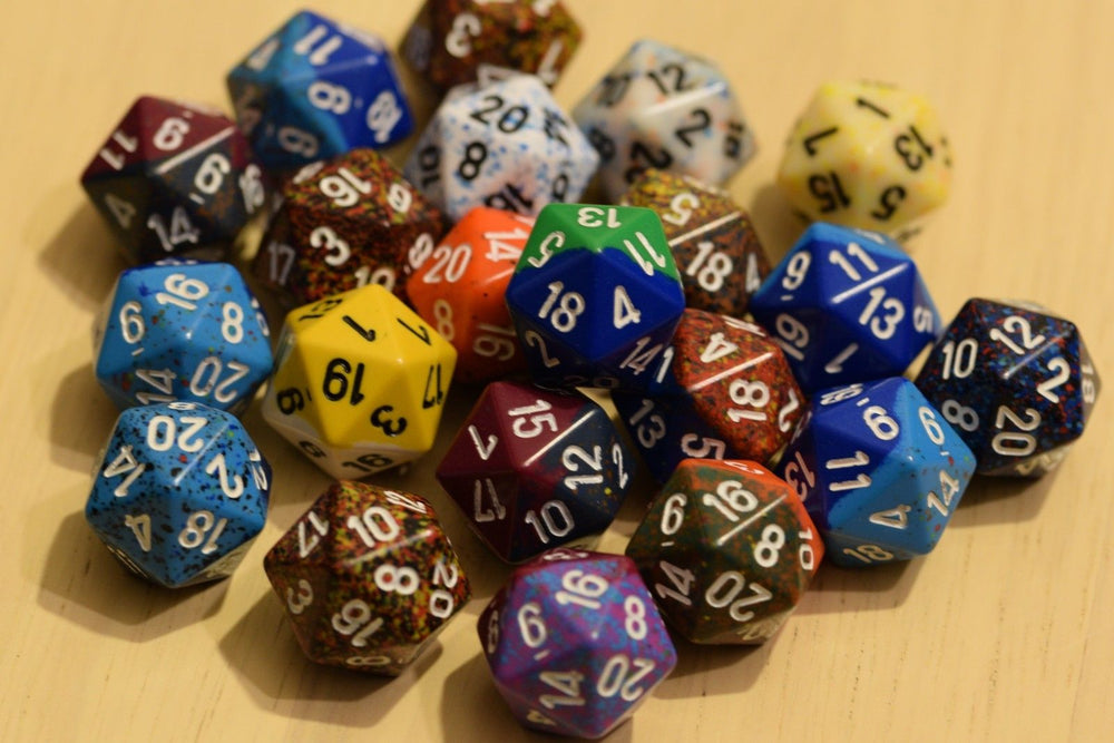 Random Set of 19mm d20 Twenty Sided RPG Dungeons and Dragons Dice (6) Chessex (Online Only)