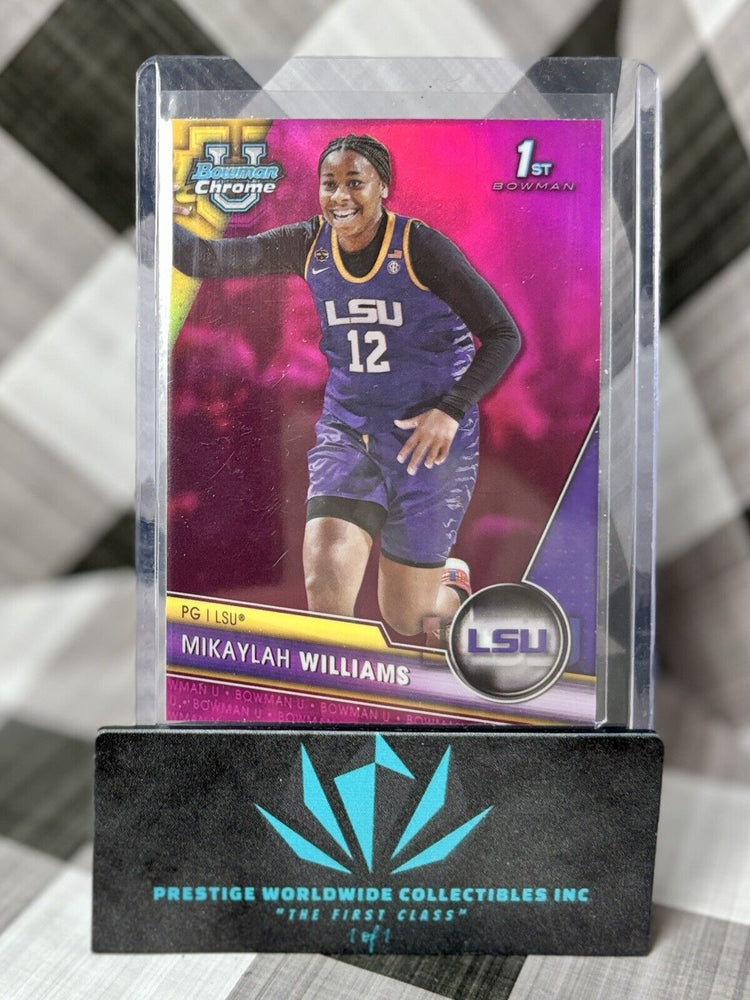 Mikaylah Williams 2023-24 Bowman U Chrome 1st Pink SP #4 LSU Tigers (ONLINE ORDER ONLY)