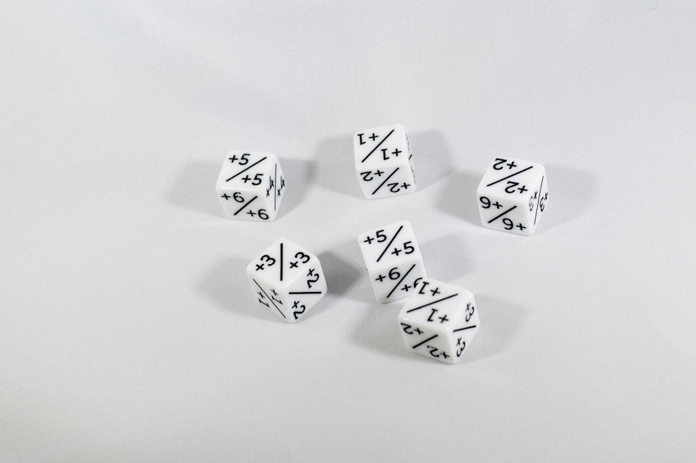 White D6 MTG +1/+1 Counter Dice  - Magic: The Gathering DnD d6 Stats (Sold Per Die) (Online Only)