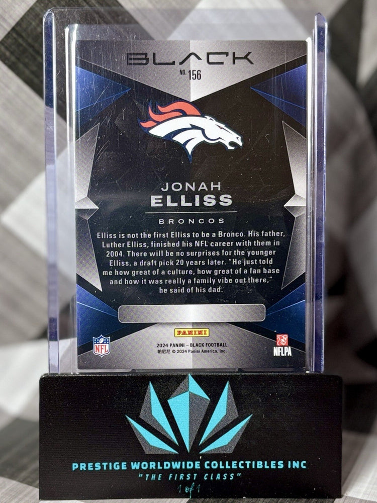 Jonah Elliss 2024 Panini Black Rookie Royal /99 #156 Denver Broncos RC (ONLINE ORDER ONLY)