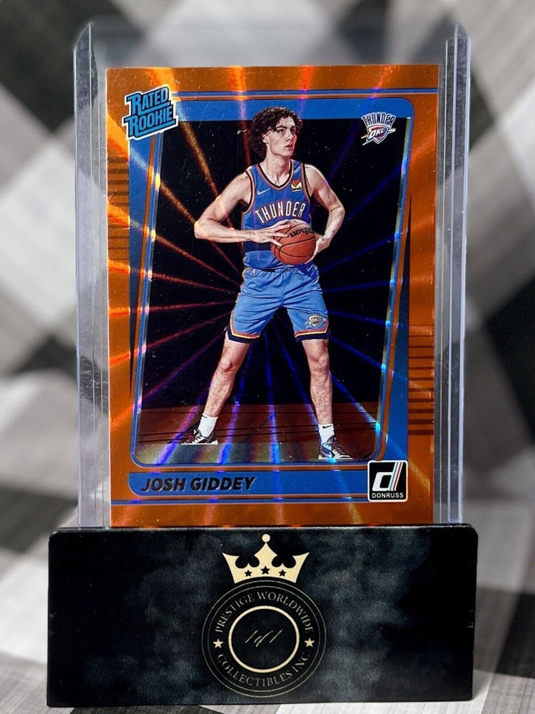 Josh Giddey 2021-22 Donruss Rated Rookie Orange Laser #202 OKC Thunder RC (ONLINE ORDER ONLY)