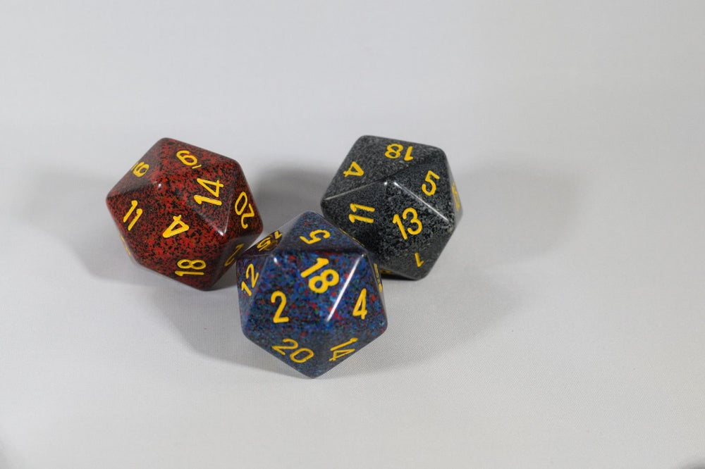 24x Speckled 34mm Chessex D20 Dice Complete Set with Case Large Size Collection (Online Only)