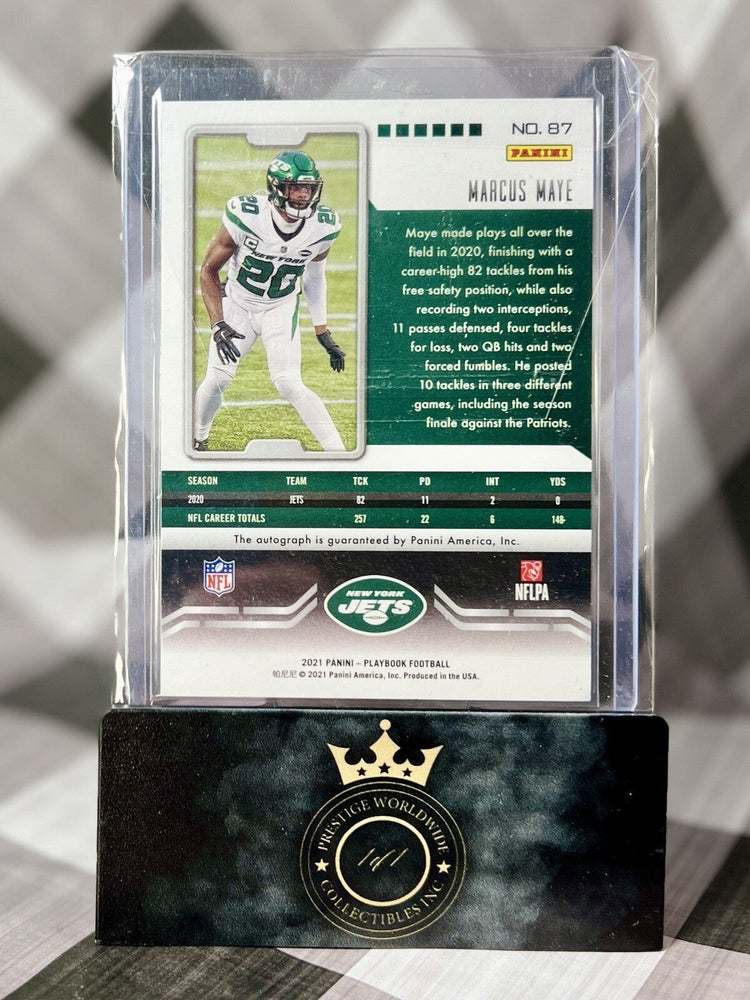 Marcus Maye 2021 Panini Playbook Rookie Auto #87 New York Jets, Saints & Gators (ONLINE ORDER ONLY)