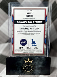 Walker Buehler 2023 Topps Series 1 City Connect Patch Relic #CC-WB Los Dodgers (ONLINE ORDER ONLY)